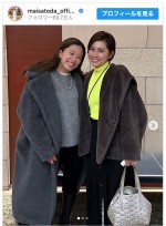 （左から）里田まい、青木佐知さん　※「里田まい」インスタグラム