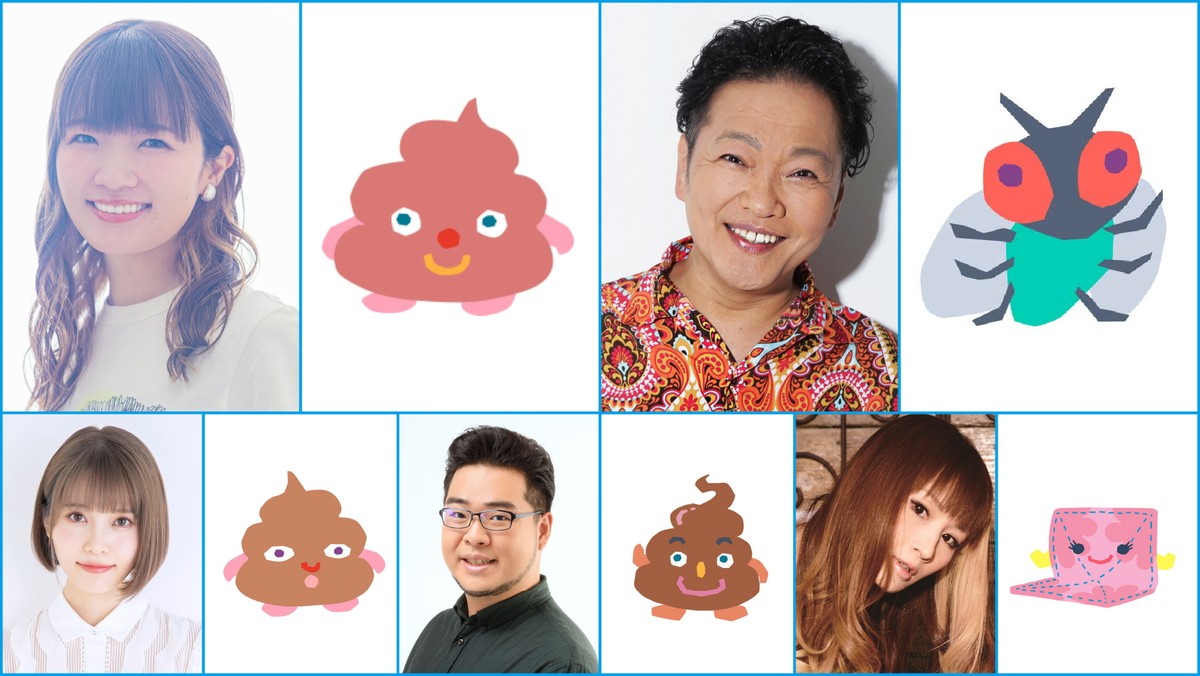 アニメ『うんたろう たびものがたり』出演キャスト陣&キャラクター:上段左から種崎敦美(うんたろう)、山口勝平(パエパ)、下段左から大森日雅(うんすけ)、落合福嗣(うんぞう)、小林ゆう(キモノン)