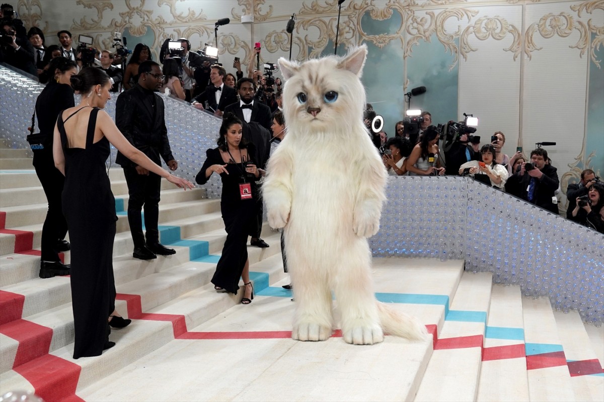 え、猫！　メットガラに現れた巨大“猫ルック”に「大優勝！」「わかってる」と大反響