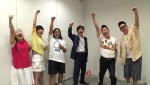 『24時間テレビ46』に出演する「イッテQ！遠泳部」（左から）ガンバレルーヤ・よしこ、まひる、ロッチ・中岡創一、内村光良、みやぞん、宮川大輔