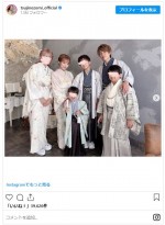 辻＆杉浦、子どもたち4人との家族ショット　※「辻希美」インスタグラム