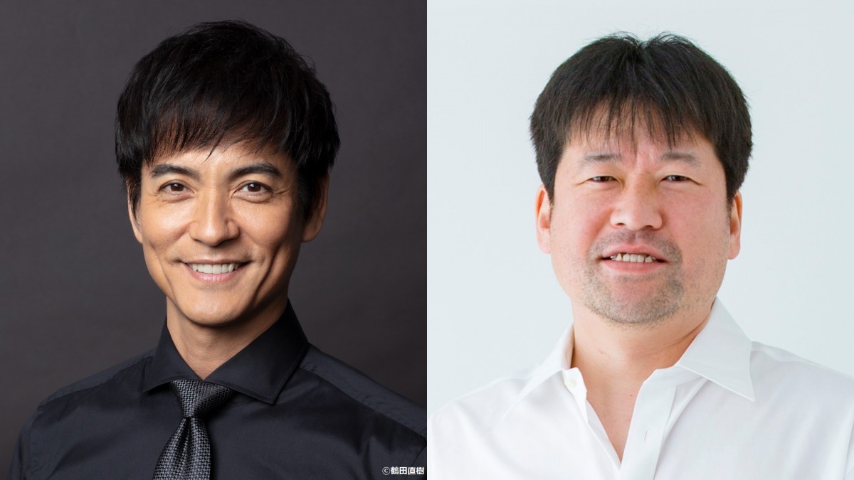 ドラマ『トクメイ!警視庁特別会計係』に出演する(左から)沢村一樹、佐藤二朗