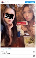 木下優樹菜さん、長女・りりなちゃんとご飯へ　※「木下優樹菜さん」インスタグラム