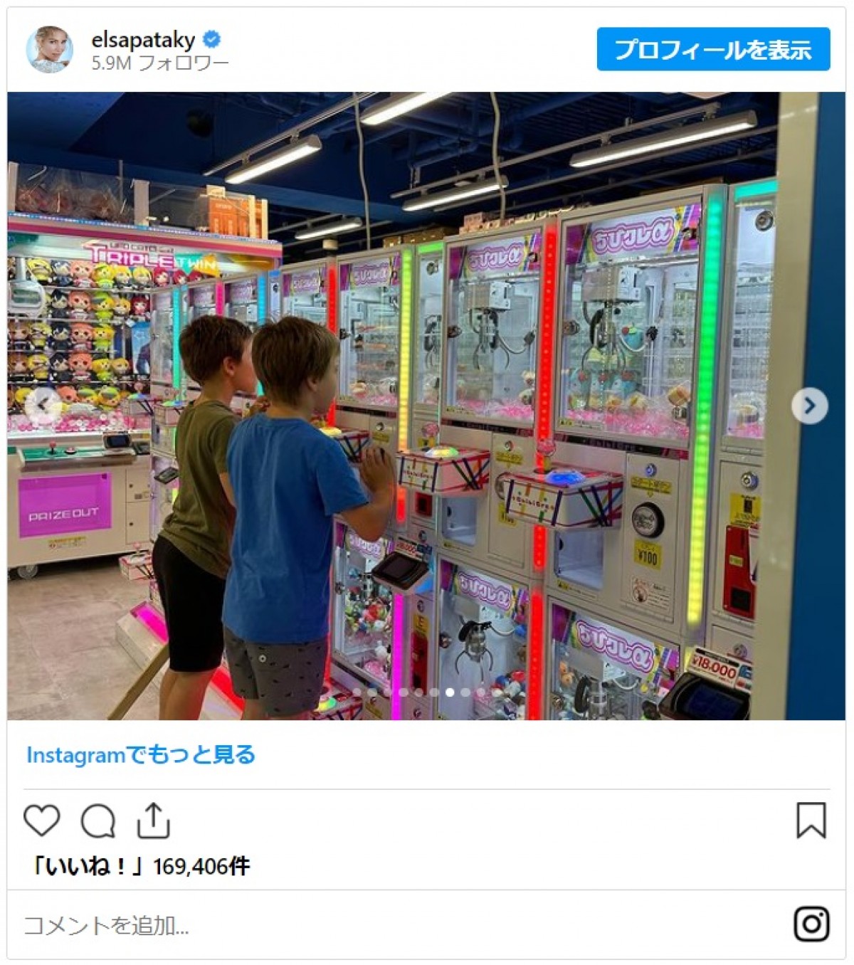 クリス・ヘムズワース妻エルサ・パタキー、息子たちと来日