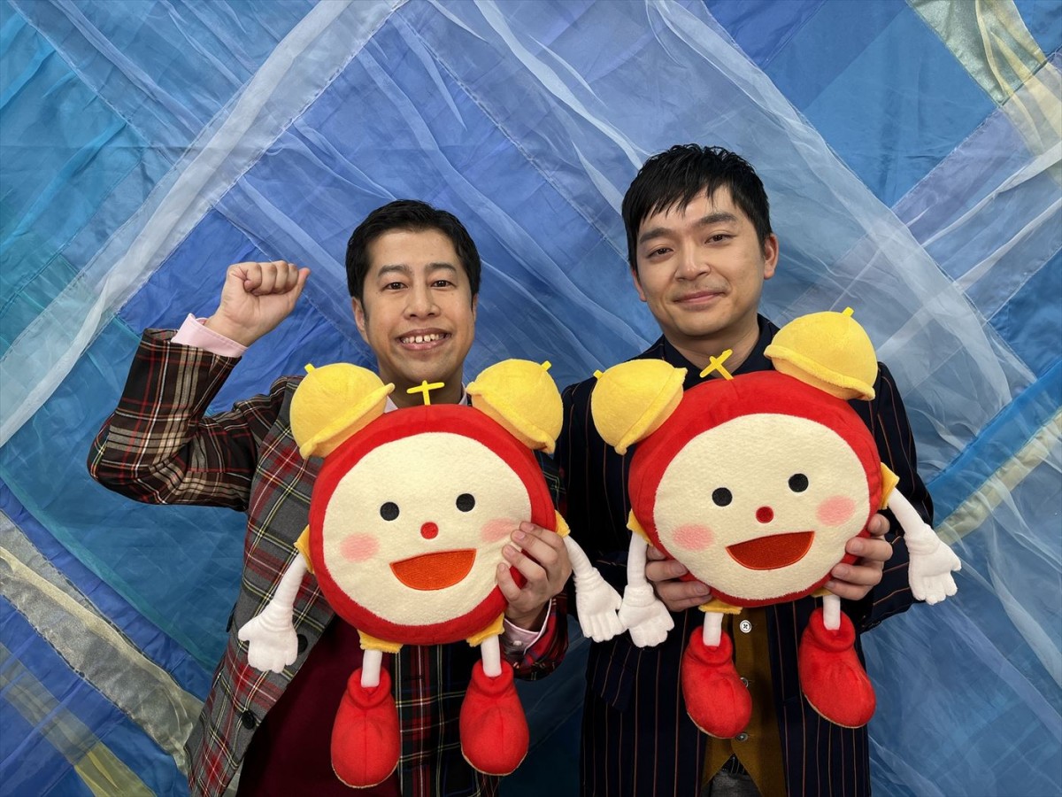 『めざましテレビ』1月のエンタメプレゼンターを務めるウエストランド(左から)井口浩之、河本太