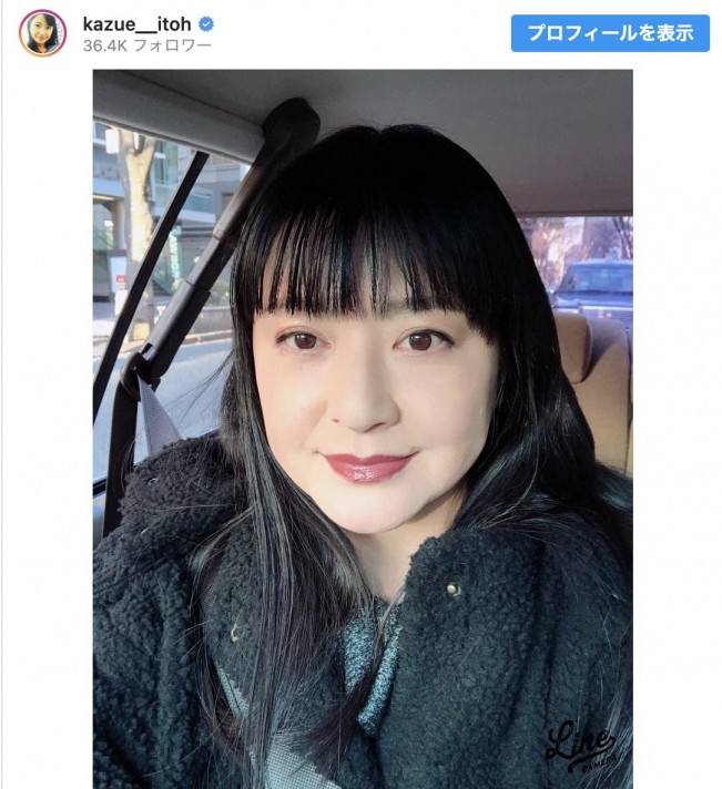 ダイエット中の伊藤かずえの最新ショット　※「伊藤かずえ」インスタグラム