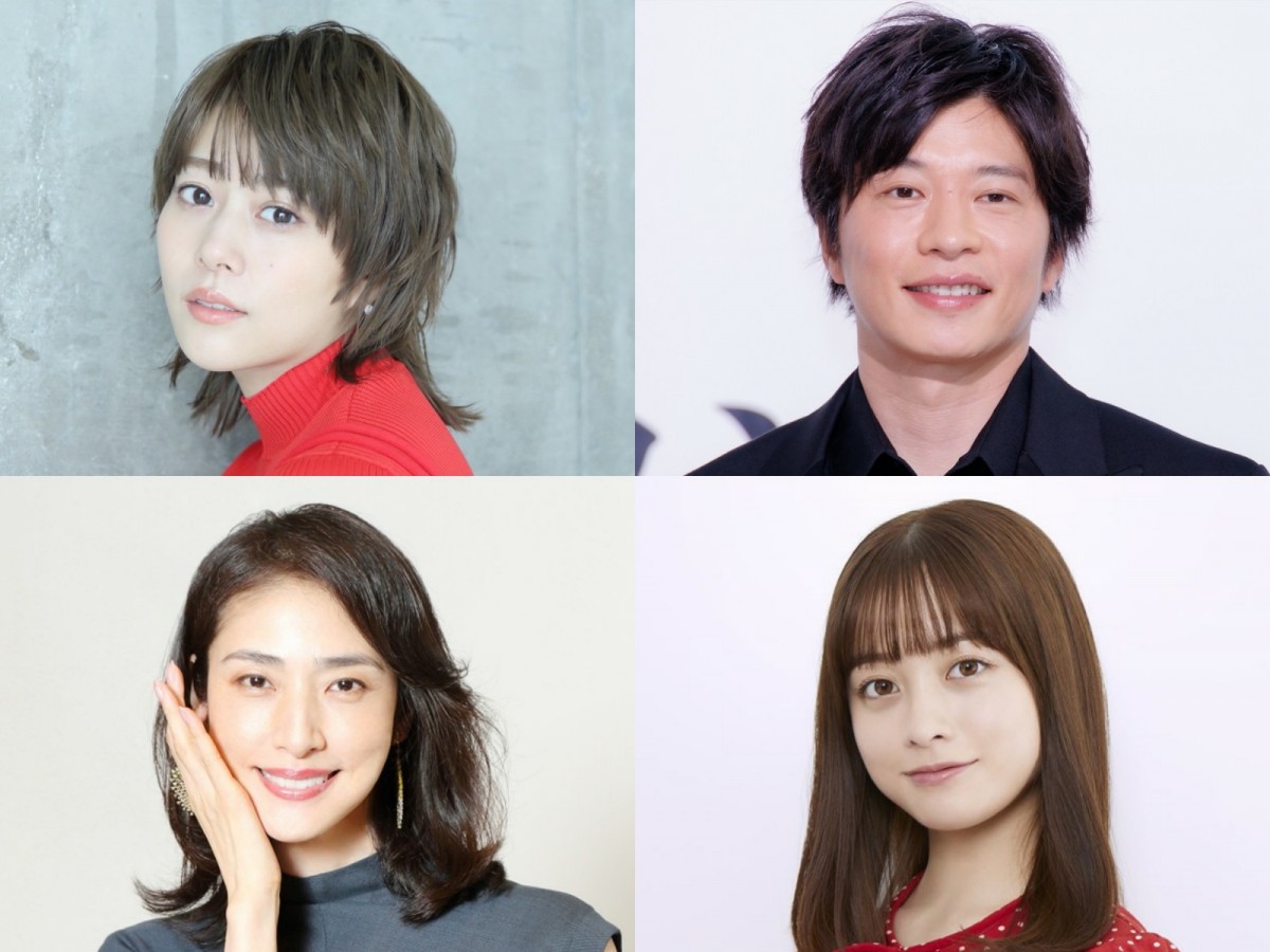 (左上から時計回りで)高畑充希、田中圭、橋本環奈、天海祐希