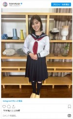 絶賛が寄せられた白石麻衣のセーラー服姿　※ドラマ『風間公親―教場0―』公式インスタグラム