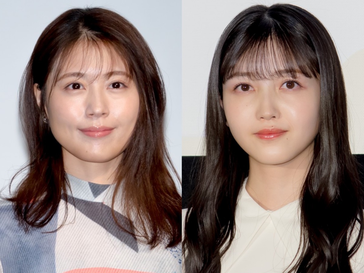 (左から)有村架純、乃木坂46・久保史緒里