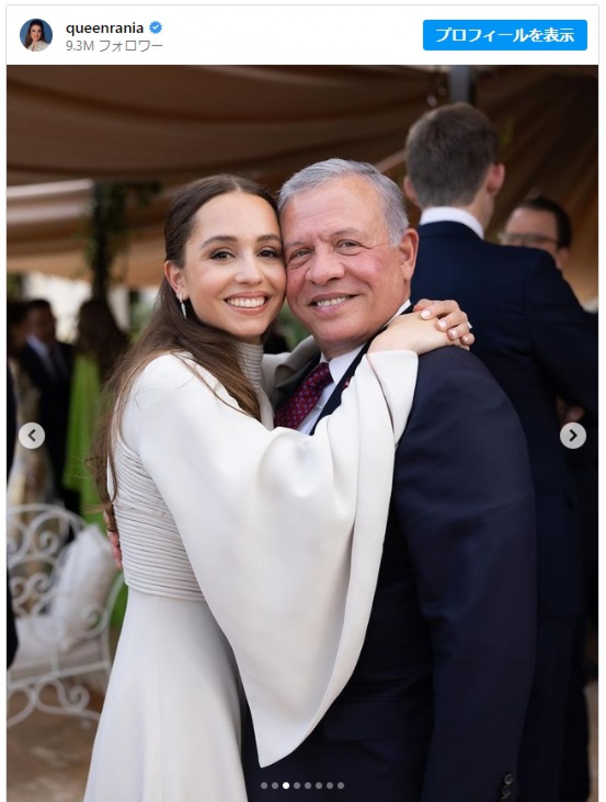ヨルダン王室ラーニア王妃、息子フセイン皇太子の結婚式の写真を公開