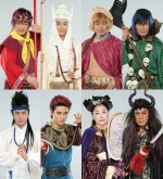 日本テレビ開局70年記念舞台『西遊記』に出演する（上段左から）片岡愛之助、小池徹平、戸次重幸、加藤和樹、（下段左から）村井良大、藤岡真威人、中山美穂、松平健