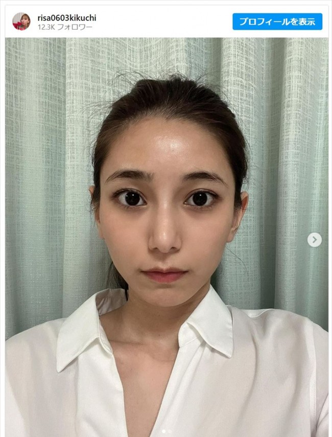 菊池梨沙、キャラ物の髪留めで外出してしまったことを恥ずかしがる　※「菊池梨沙」インスタグラム