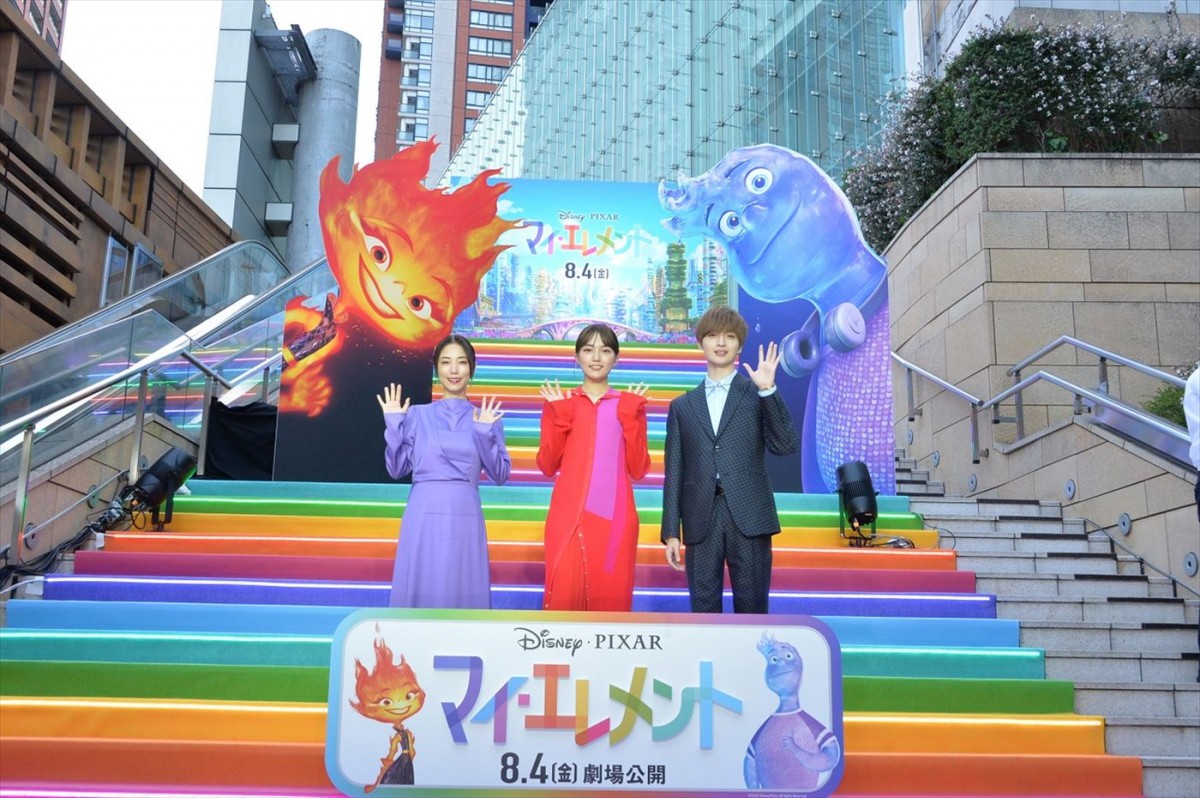川口春奈「新しいチャレンジ」、玉森裕太「魂を込めた」　ピクサー最新作『マイ・エレメント』吹き替えを振り返る