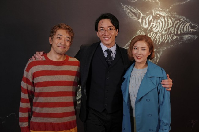 舞台『ハリー・ポッターと呪いの子』に出演している（左から）迫田孝也、大貫勇輔、大和田美帆
