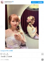 ウエディングドレス姿のしょこたんに反響「ギガント美しす」　※「中川翔子」インスタグラム