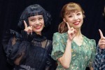 （左から）清水美依紗、愛加あゆ、ブロードウェイミュージカル『ビートルジュース』囲み取材に登場
