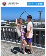 【写真】木下優樹菜さん、交際中の三幸秀稔と2ショット