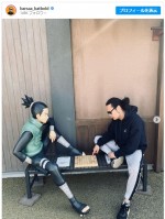 チンギス、奈良シカマルと将棋　※「バルサー（Barslkhagva Batbold）」インスタグラム