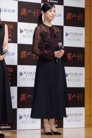 黒木瞳、『連続ドラマW 湊かなえ「落日」』完成披露試写会に登場