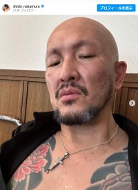 中村獅童、ドラマの役作りで入れ墨&剃髪の強面に　※「中村獅童」インスタグラム