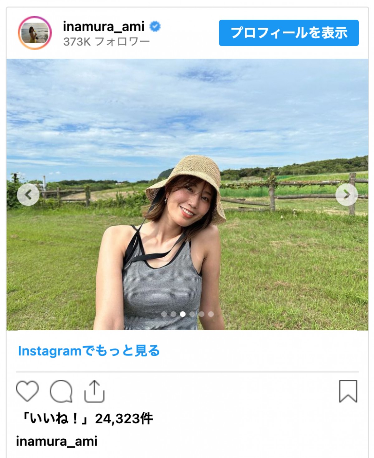 稲村亜美、健康美あふれる夏らしい姿に反響「こういう写真集見てみたい」