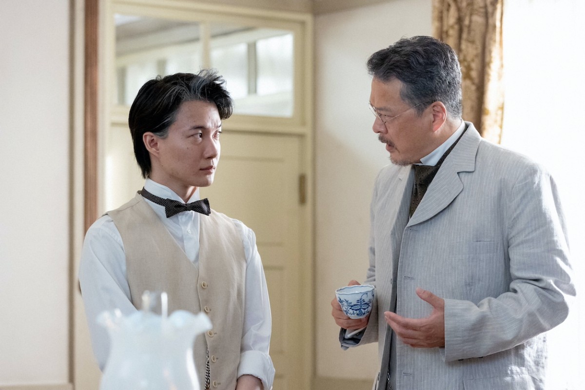 明日の『らんまん』“万太郎”神木隆之介、“逸馬”宮野真守と再会　資産家の“永守”中川大志を紹介される