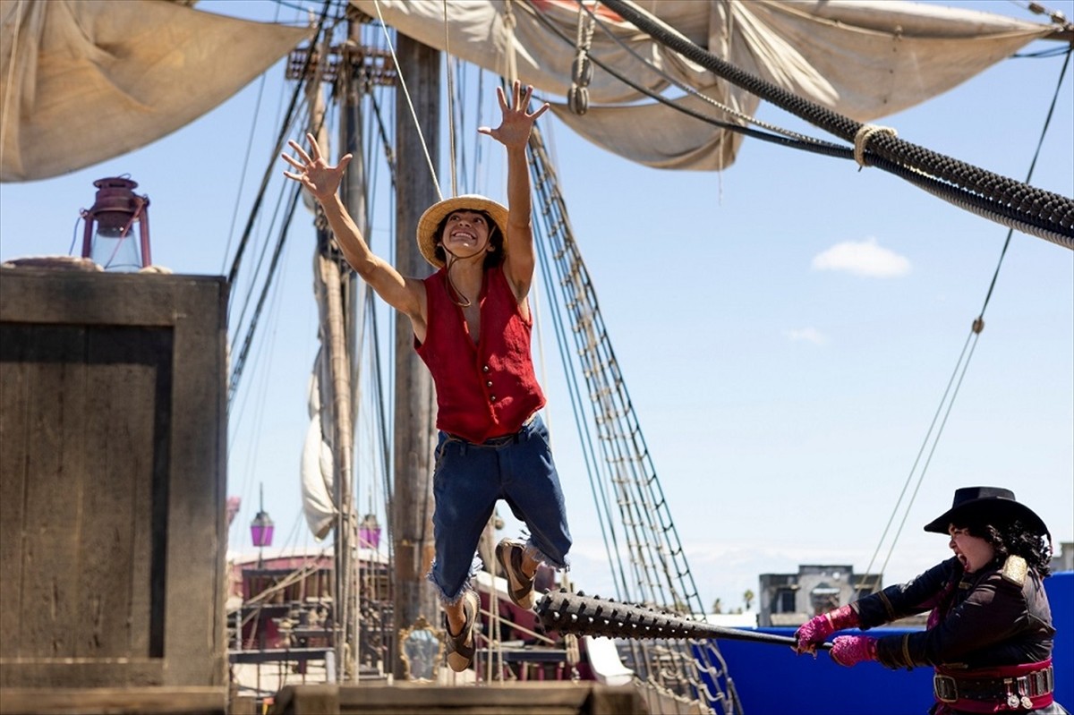Netflixシリーズ『ONE PIECE』メイキング写真(ルフィ)