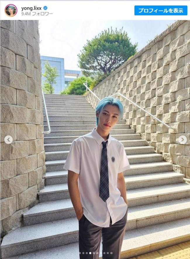 写真）Stray Kids フィリックス、学生服姿が「憧れの先輩すぎる」と