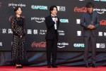 （左から）「第36回東京国際映画祭」オープニングレッドカーペットに登場した浜辺美波、神木隆之介、山崎貴監督