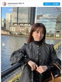 山本里菜アナ、かわいい黒の統一コーデを披露 ※「山本里菜」インスタグラム