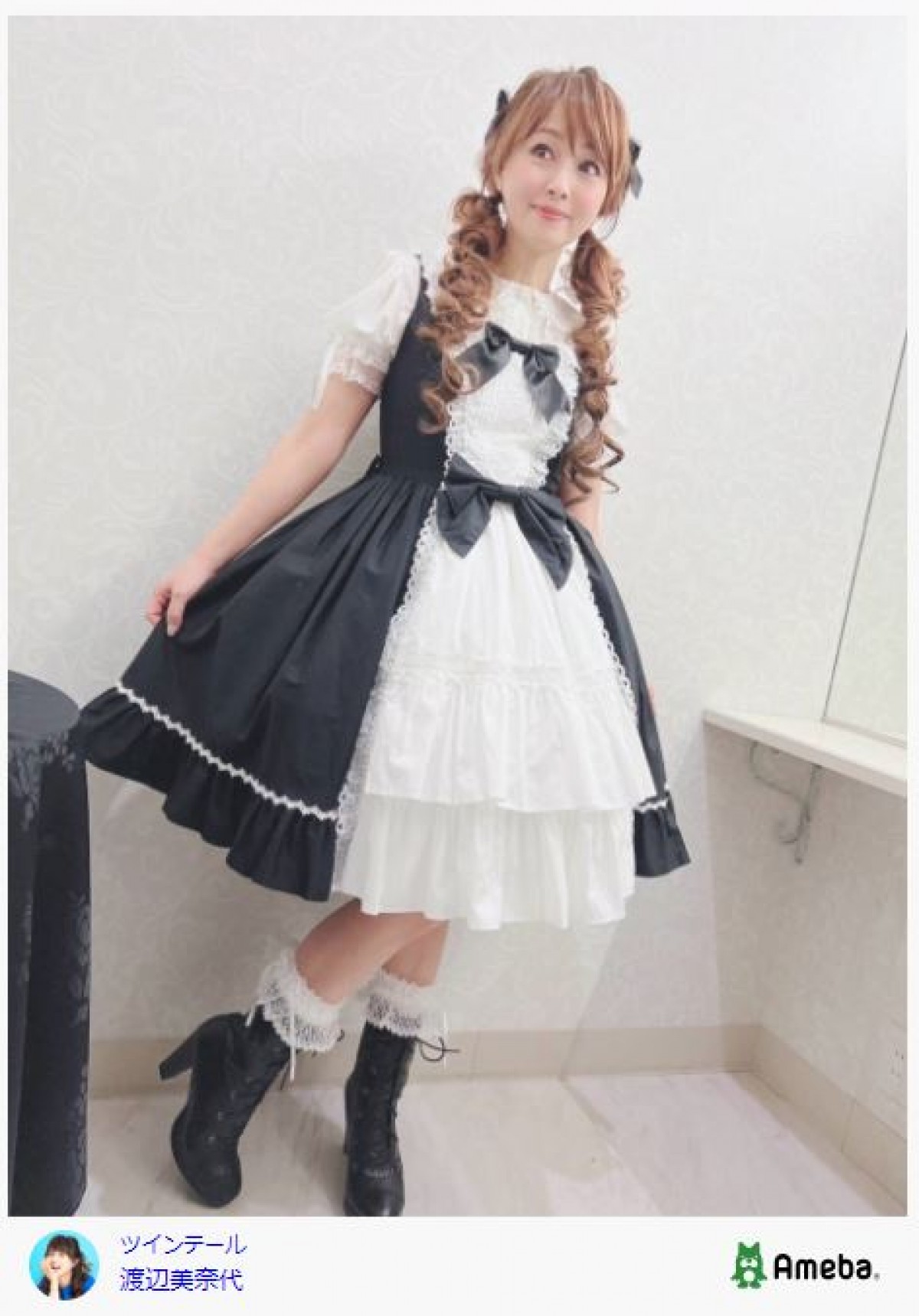 「まるでお人形」渡辺美奈代、ツインテール×フリフリなワンピ姿に反響
