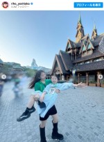 吉岡里帆、“親子”でディズニーシーを満喫　※「吉岡里帆」インスタグラム