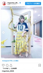 りんごちゃん、グリーンのウルフヘアを披露　※「りんごちゃん」インスタグラム