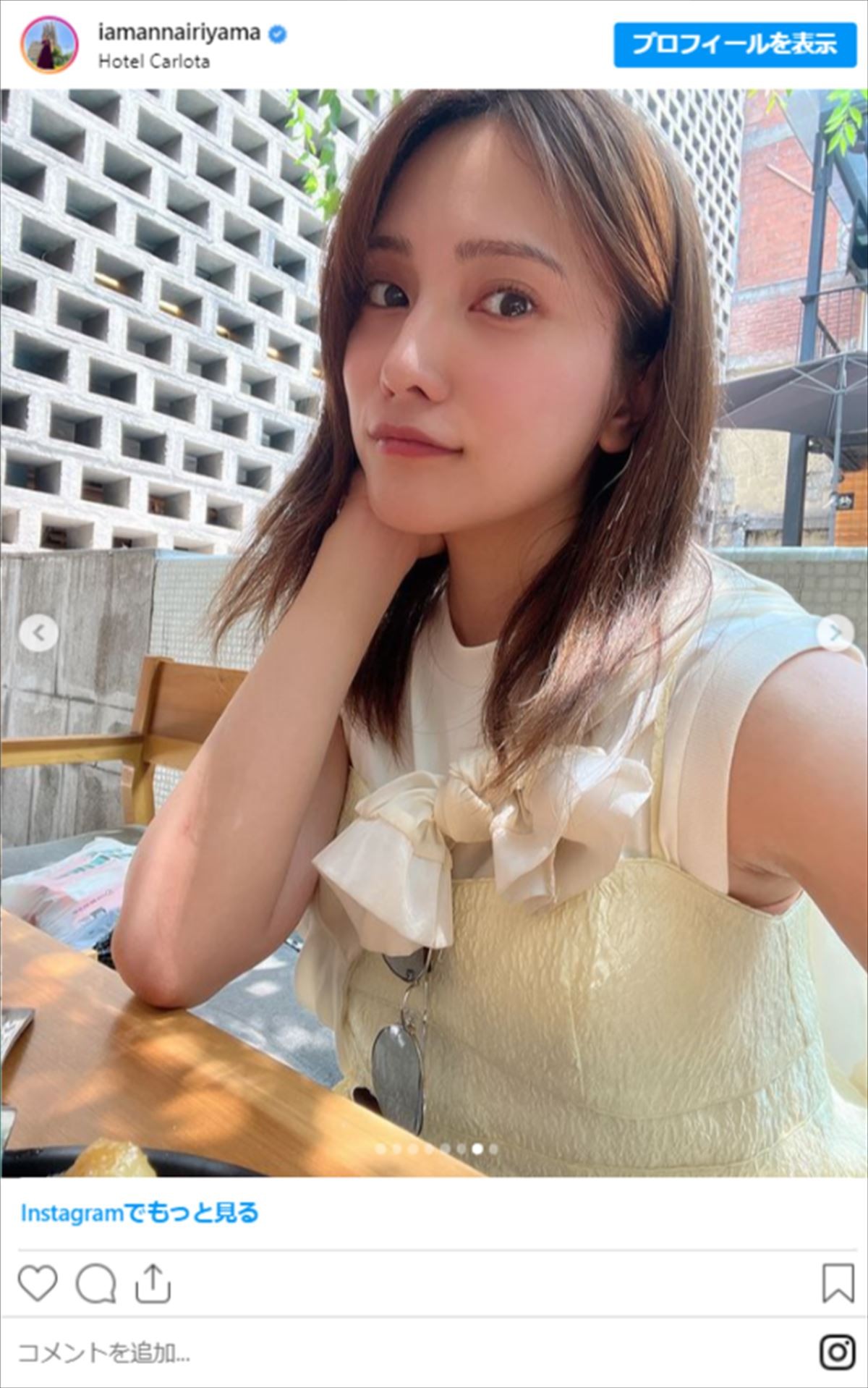 元AKB48・入山杏奈、ホテルでのプライベートショットにファン悶絶「美しすぎて」