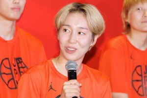 バスケットボール 女子日本代表・宮崎早織選手、三井不動産 AKATSUKI JAPAN 壮行会に登場