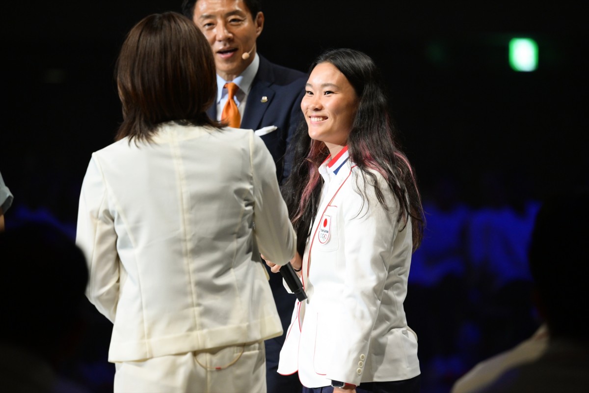 「パリ五輪 壮行会」、TEAM JAPAN旗手・江村美咲が意気込み語る　スキマスイッチも登場