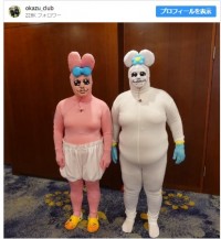 おぱんちゅうさぎとんぽちゃむに扮したおかずクラブ　※「おかずクラブ」インスタグラム