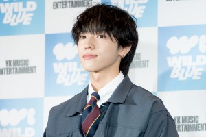 池田優斗、5人組ボーイズグループ・WILD BLUE 記者発表会に登場