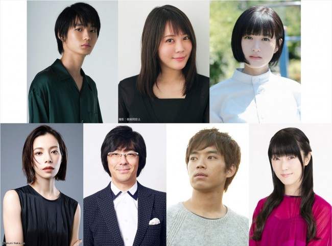ドラマ『風のふく島』に出演する(上段左から)青木柚、北乃きい、小西桜子、(下段左から)桜井ユキ、豊本明長(東京03)、三浦貴大、釘宮理恵