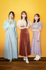 テレビアニメ『黒岩メダカに私の可愛いが通じない』インタビューより（左から）雨宮天、芹澤優、矢野妃菜喜