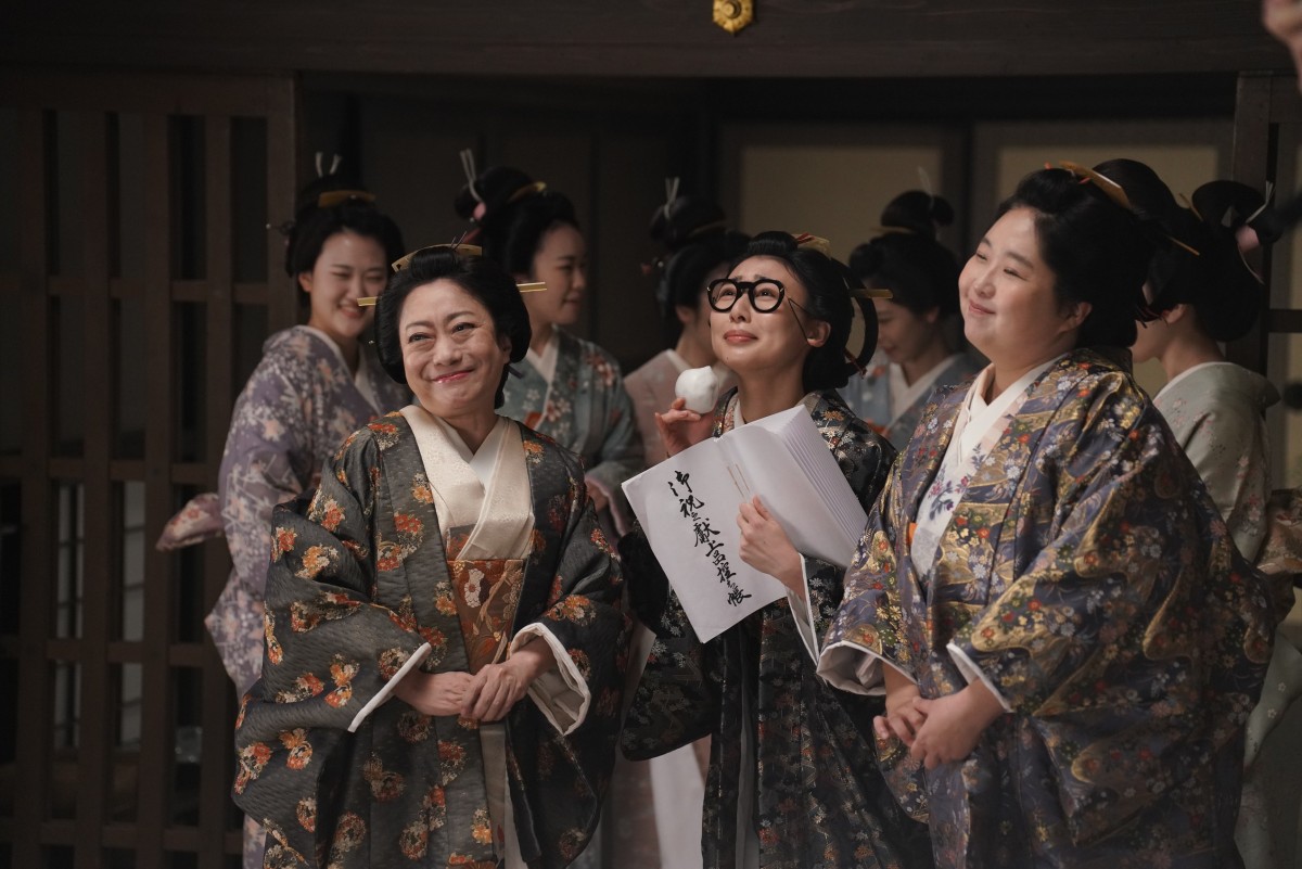 木曜劇場『大奥』に出演する(左から)山村紅葉、ハシヤスメ・アツコ、小林きな子