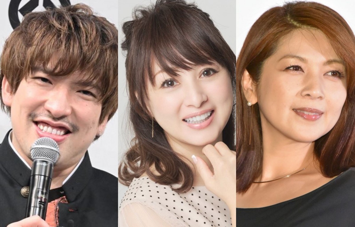 (左から)りんたろー。、渡辺美奈代、飯島直子