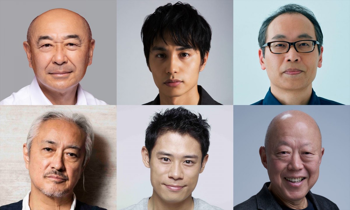 大河ドラマ『べらぼう~蔦重栄華乃夢噺~』に出演する(上段左から)高橋克実、中村蒼、正名僕蔵(下段左から)山路和弘、伊藤淳史、六平直政