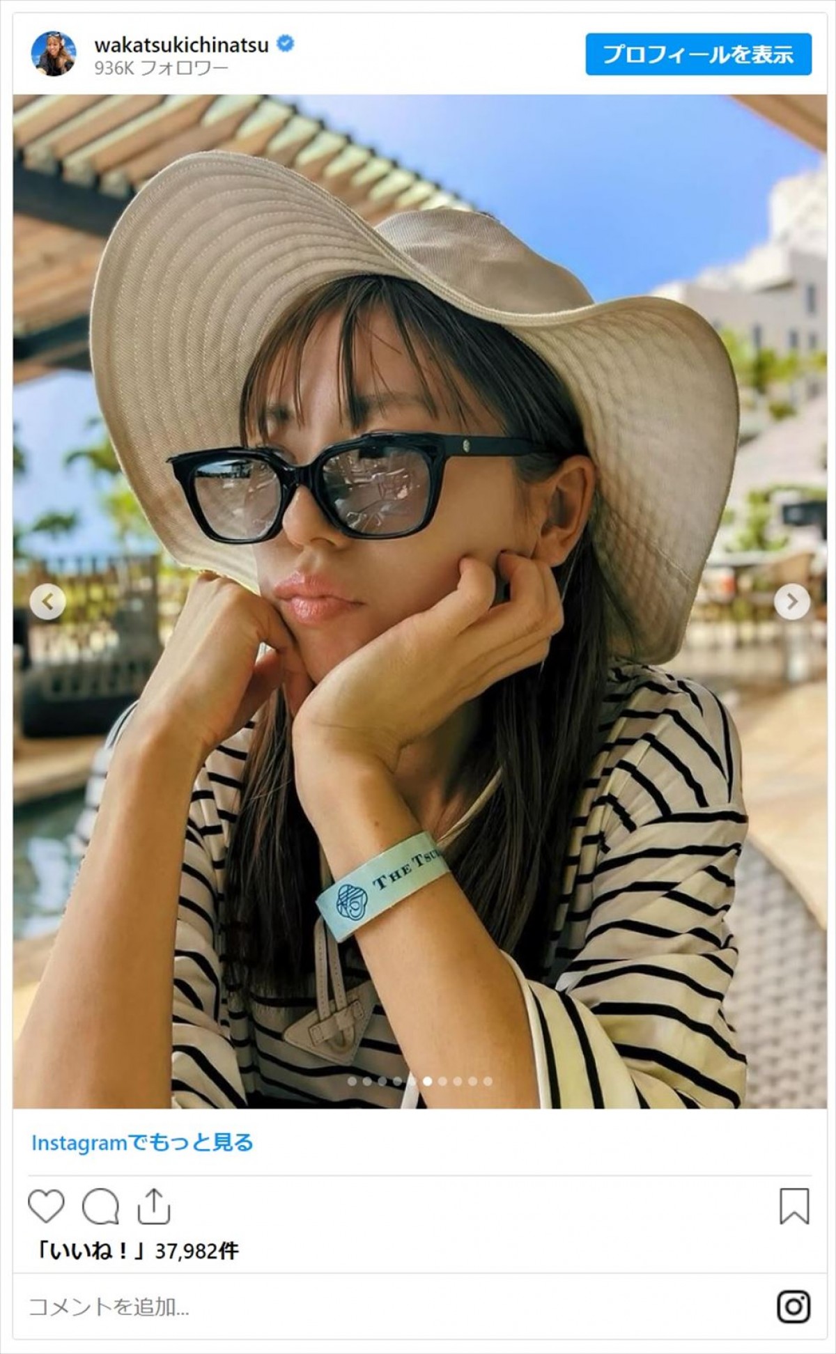 若槻千夏、ヘソ出し黒コーデに絶賛集まる「かわち。細っ！」「お腹キレイね」