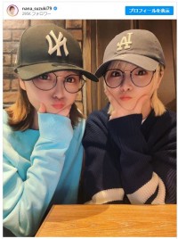 鈴木奈々となつぽい、うり二つな2ショット ※「鈴木奈々」インスタグラム