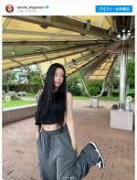 重盛さと美、かわいすぎる舌ペロを披露　※「重盛さと美」インスタグラム