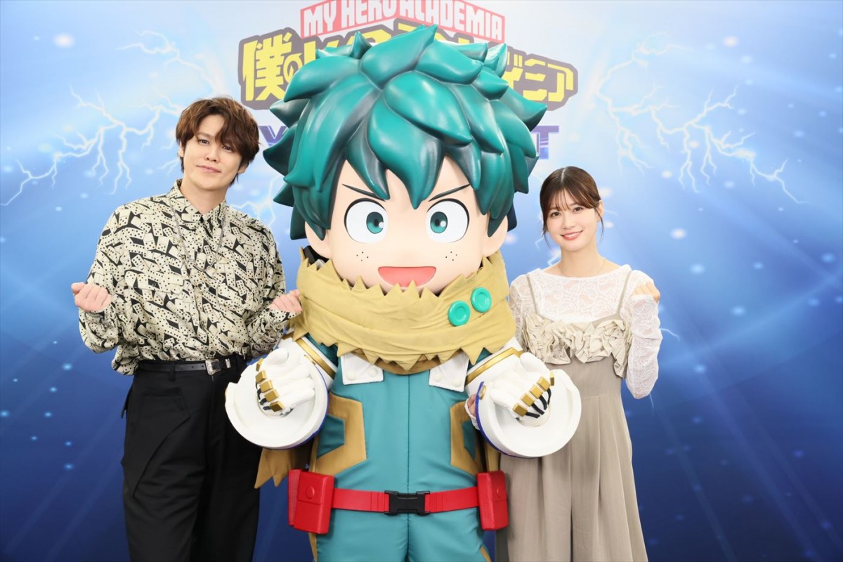 『僕のヒーローアカデミア THE MOVIE ユアネクスト』ゲスト声優(左から)宮野真守、生見愛瑠