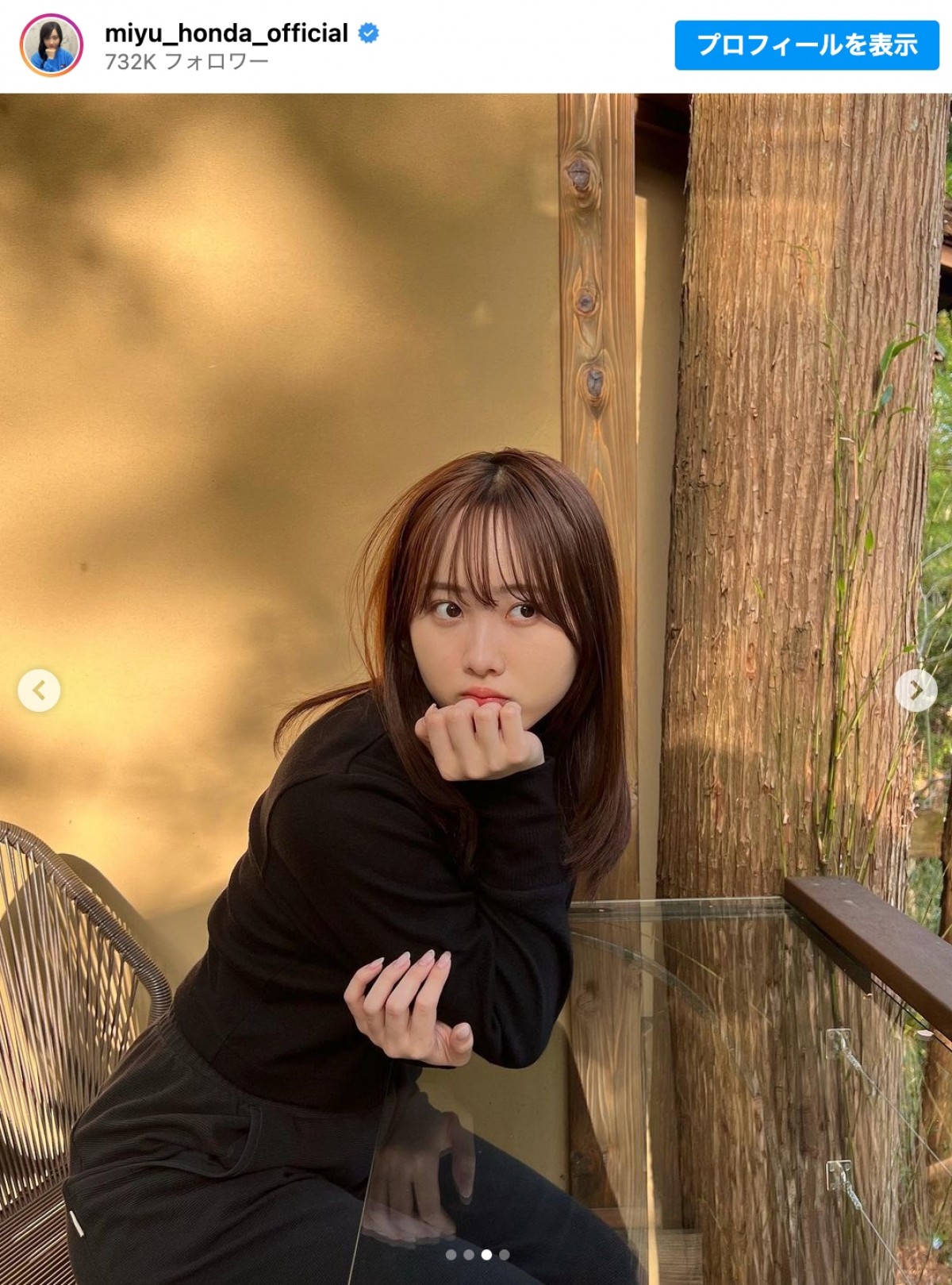 本田望結、アンニュイな表情のソロショットに反響「美人過ぎる大人女子」