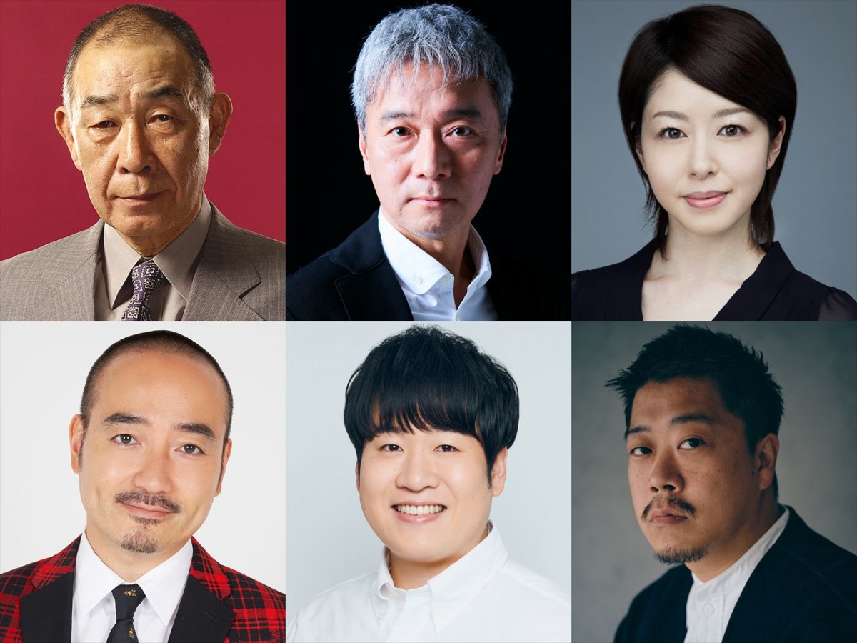 ドラマ『街並み照らすヤツら』追加キャスト(上段左から)でんでん、尾美としのり、堀内敬子、(下段左から)岩崎う大(かもめんたる)、森田甘路、奥津裕也