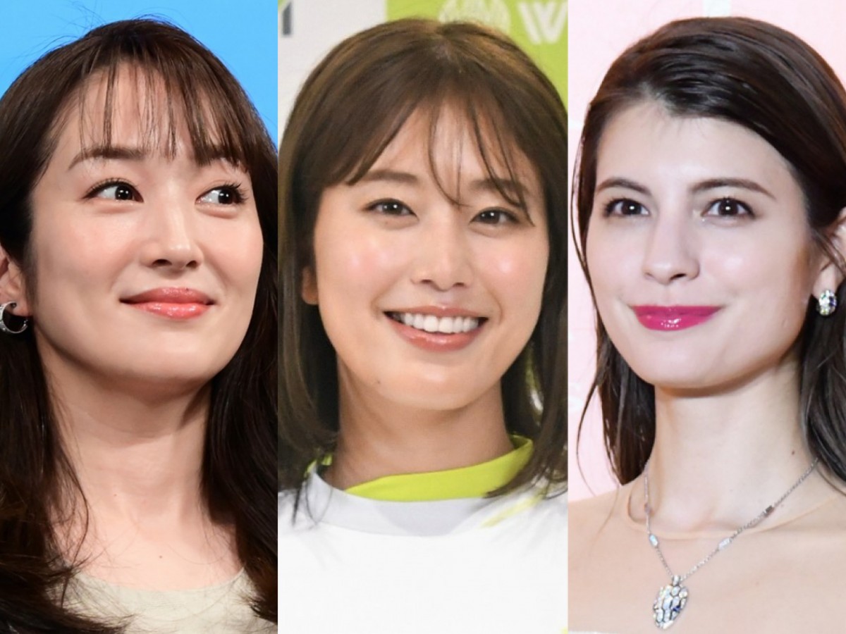 (左から)高梨臨、稲村亜美、マギー